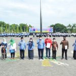 PIMPIN UPACARA HUT KORPI KE 50, HUT PGRI KE 76, HARI GURU NASIONAL DAN HARI KESEHATAN NASIONAL 2021, INI PESAN WABUP GRESIK