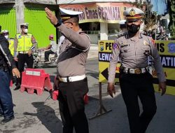 Satlantas Polres Sampang Gelar Simulasi Rekayasa Arus Lalulintas Jelang Lebaran Idul Fitri 1443 H