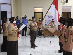 Lepas Perwakilan Lomba Tingkat Regu Pramuka Penggalang lV, Bu Min Optimis Menang. 