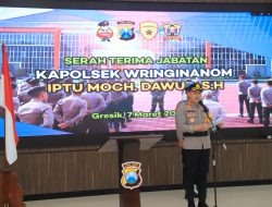 Kapolres Gresik Pimpin Sertijab Kapolsek Wringinanom Gresik