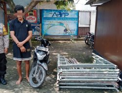 Polsek Menganti Ringkus Maling Scaffolding Beraksi saat Sahur