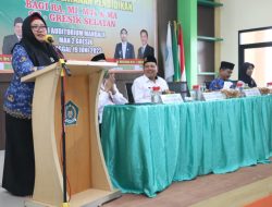 Dihadapan 357 Kepala Sekolah Dan Pengawas Instansi Pendidikan Dibawah Kemenag, Bu Min Ajak Ekosistem Pendidikan Majukan Gresik Lewat Cerdaskan Generasi Muda.